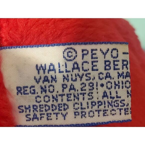 Vtg Smurfs 1979 10" Christmas Papa Smurf  Nutshell PEYO Wallace And Berrie Plush - Picture 6 of 6